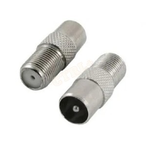 ADPT TIPO EUROPEU MACHO X F (COAXIAL) FÊMEA