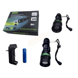 LANTERNA TÁTICA LED 2000 LUMENS 800W RECARREGÁVEL