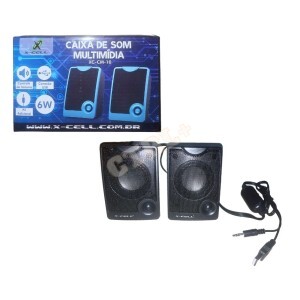 CAIXA DE SOM MULTIMÍDIA COM SAÍDA P2 / USB 6W