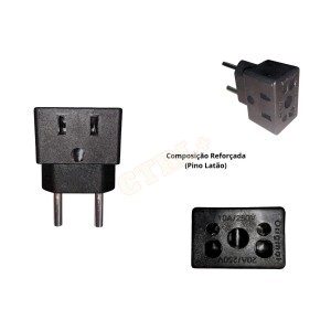ADP. TOMADA REFORÇADO 10A/20A (BOB LATÃO)