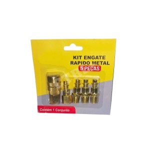 KIT ENGATE RÁPIDO DE METAL C/ 5 PCS