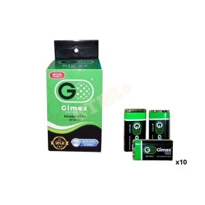 BATERIA 9V CARBONO C/ 10 UN. GIMEX