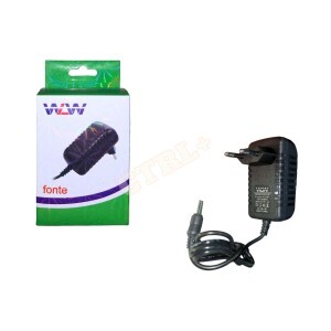 FONTE 12V 2A PINO FINO (COM EMBALAGEM)