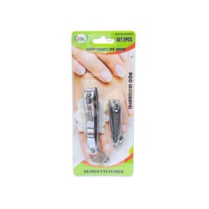 KIT 2 CORTADORES DE UNHA GRANDE E PEQUENO (INOX)