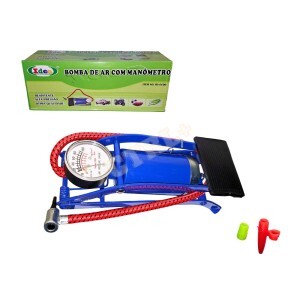 BOMBA DE AR (PEDAL) C/ MANOMETRO (LIVSTAR)