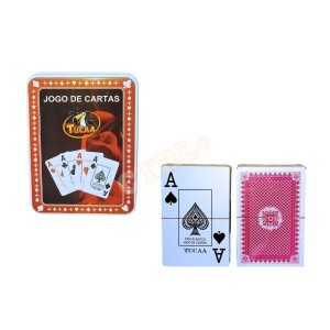 BARALHO PLÁSTICO (CAIXINHA LATA VERMELHA) TUCAA