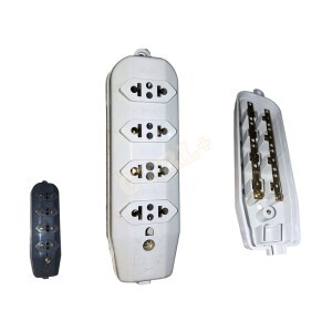 TOMADA FÊMEA TRIPOLAR P/ EXTENSÃO 2P+T 10A/20A (4 ENTRADAS) 