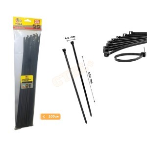 ABRAÇADEIRA DE NYLON 4,8MM X 500MM C/ 100 UN